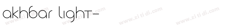Akhbar Light字体转换 Akhbar Light字体转换